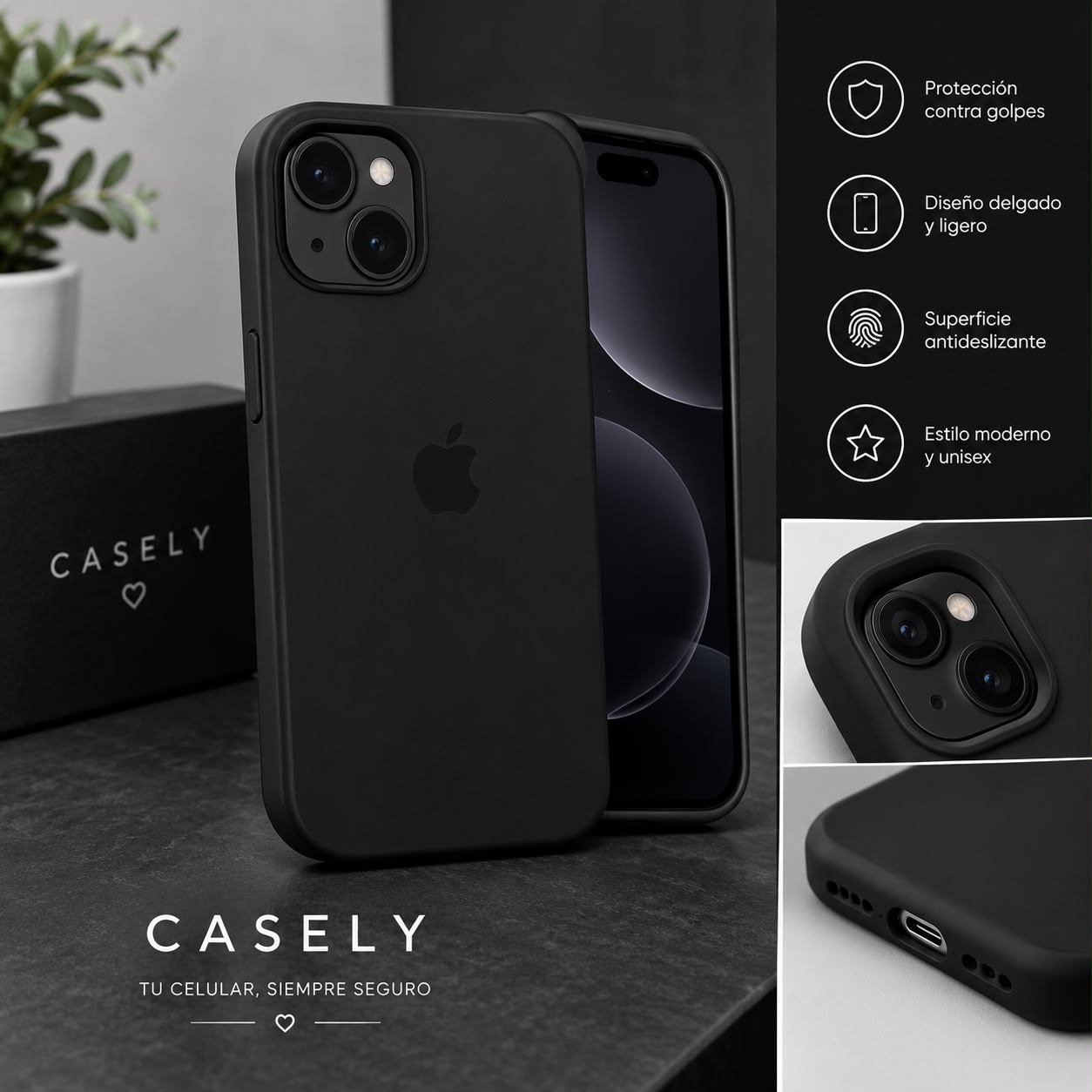 Funda Negra iPhone 15